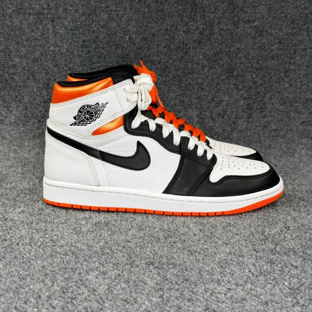 Jordan 1 Retro High OG Shoes Men's 8‎ Electro Orange Retro Athletic Sneakers